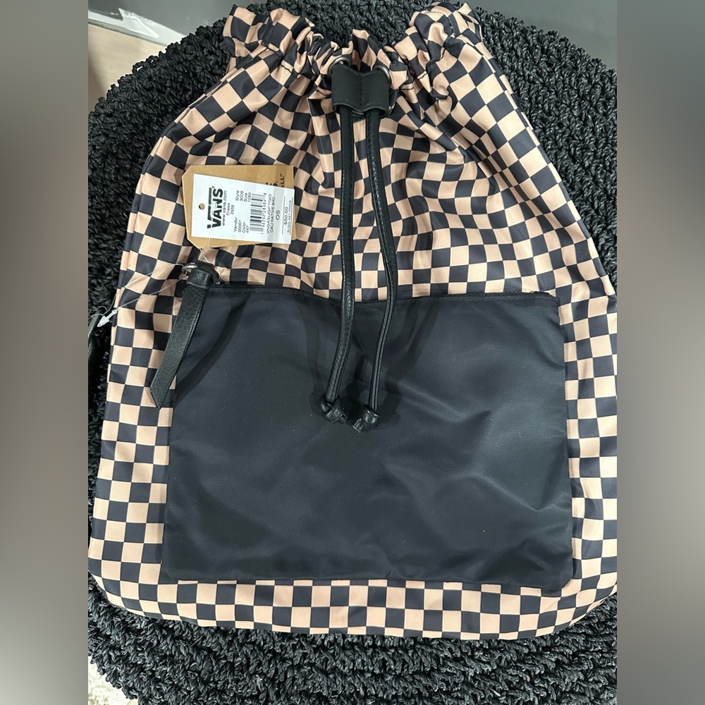NWT Vans checkered drawstring bag